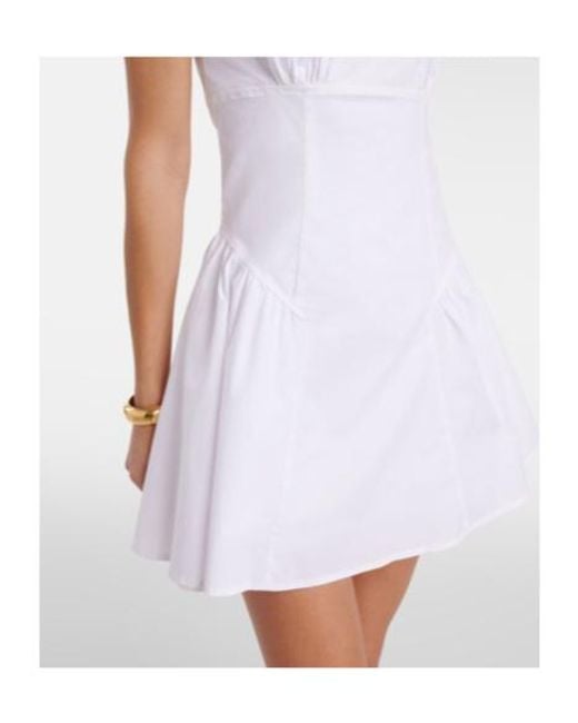 Staud White Gwen Cotton Minidress