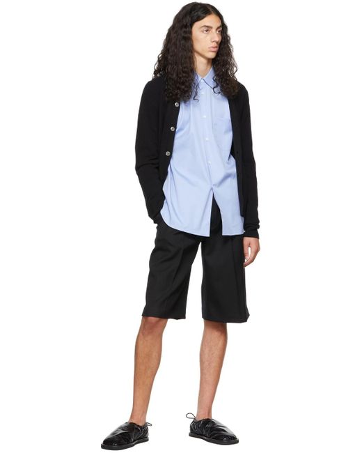 Comme des Garçons Blue Long-Sleeved Shirt for men