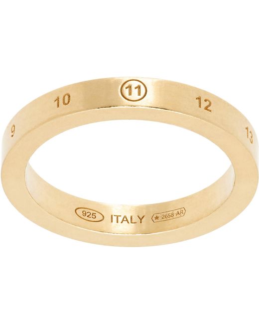 Maison Margiela Metallic Engraved Ring for men