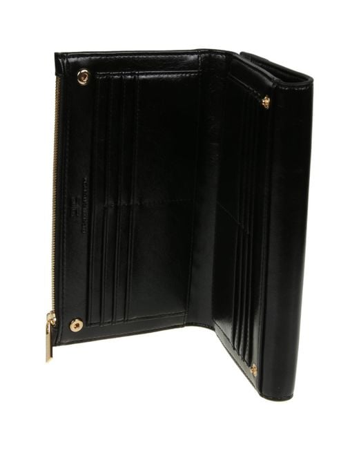 Elisabetta Franchi Black Chain Logo Wallet