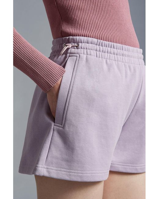 Moncler Purple Logo Shorts