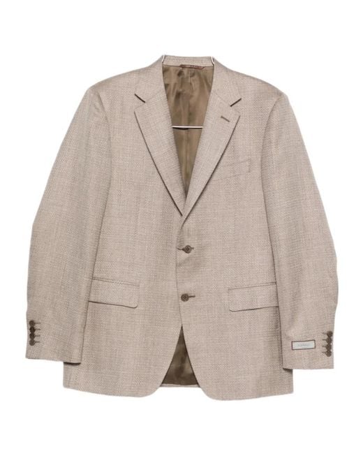 Canali Brown Textured Blazer for men