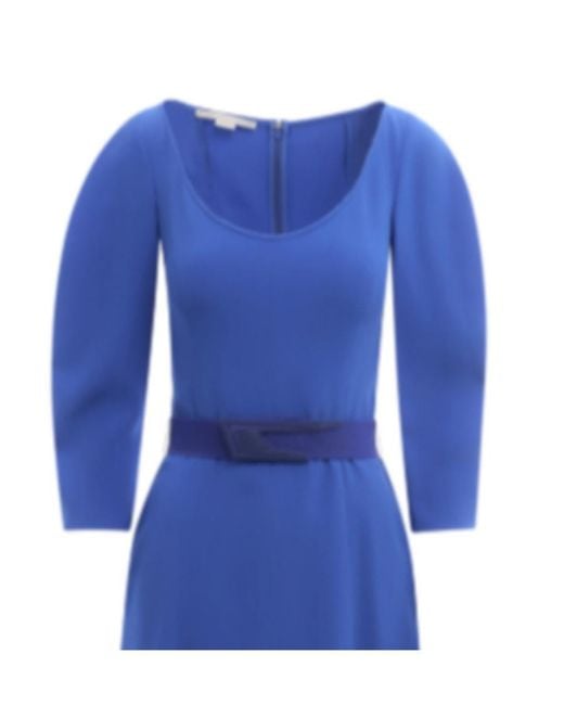 Stella McCartney Blue Belt Flared Mini Dress