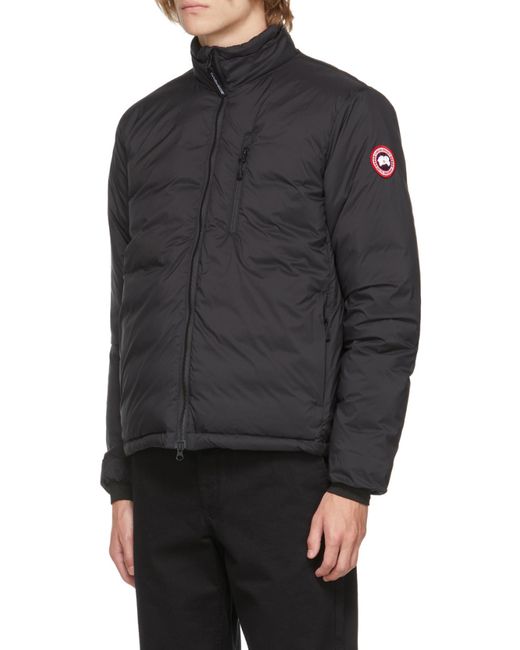 Canada Goose Black Lodge Zip-Up Down Jacket for men