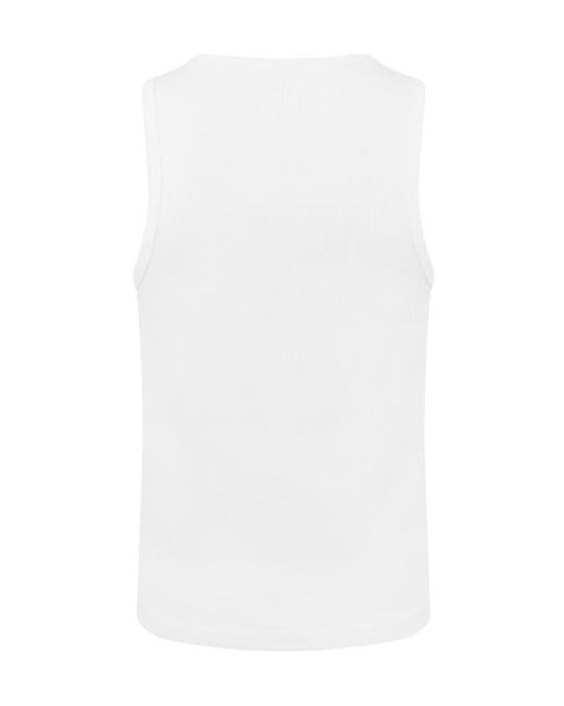 Casablanca White Casa Ribbed Tank Sn62 for men
