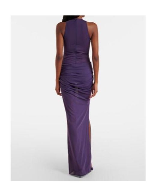 Alex Perry Purple Sheer Gown