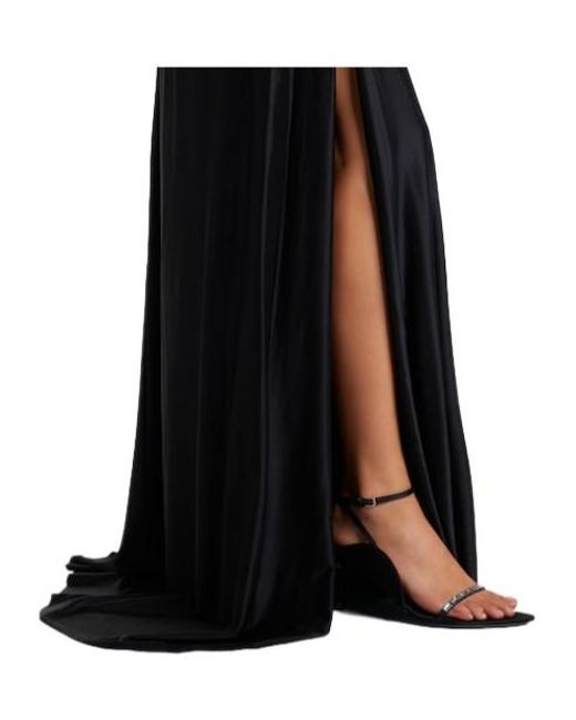 Victoria Beckham Black Florence Gathered Jersey Gown