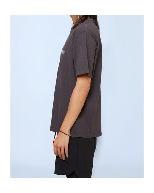 District Vision Gray Logo Motif T-Shirt for men
