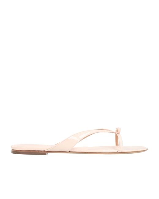 Ferragamo Natural Ferragamo Mini Bow Flip Flops