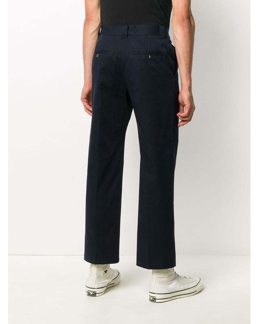 KENZO Blue Ankle-Exposed Casual Pants for men