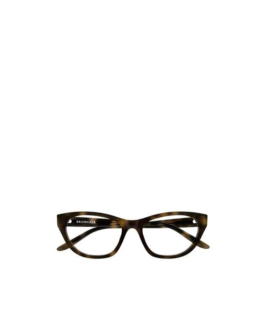 Balenciaga White Eyewear Cat Eye Frame Glasses