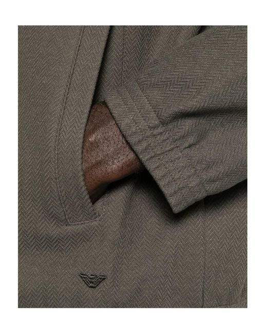 Emporio Armani Gray Zip Pocket Jacket for men