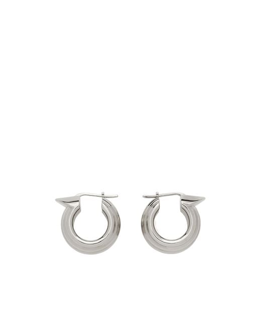 Ferragamo White Ring Earrings