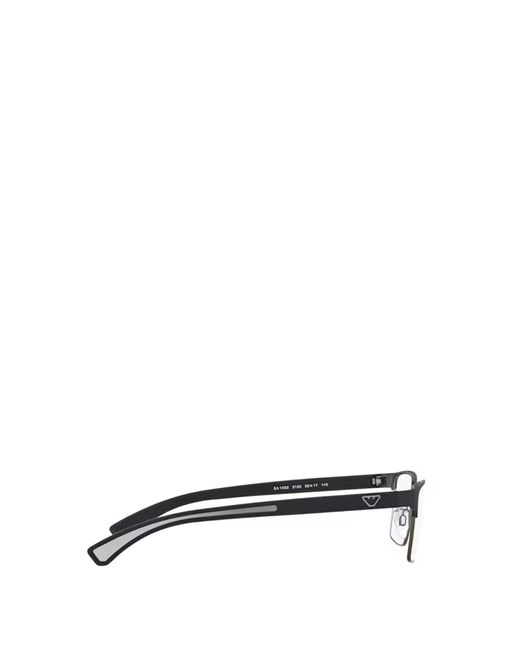 Emporio Armani White Rectangualr Frame Glasses for men