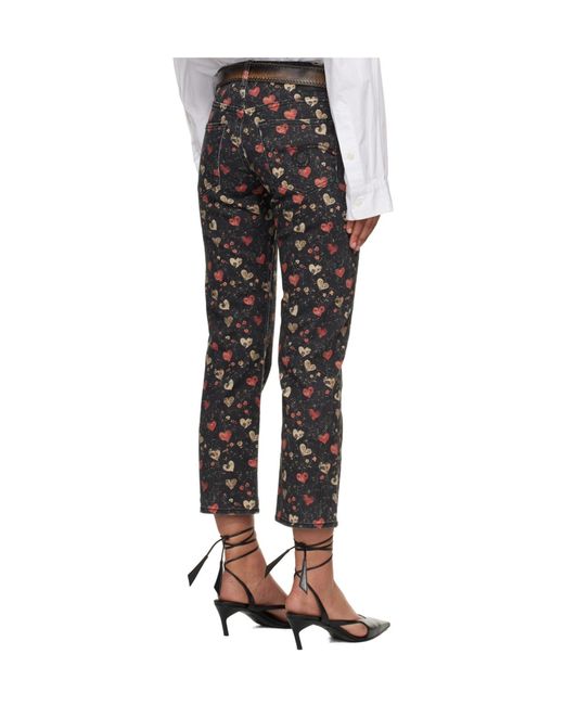 R13 Black Straight Leg Jeans