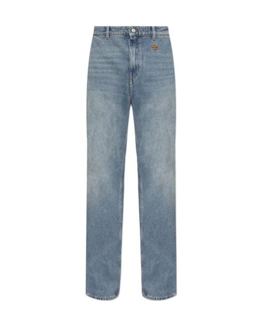 Courreges Blue Wide-Leg Jeans for men