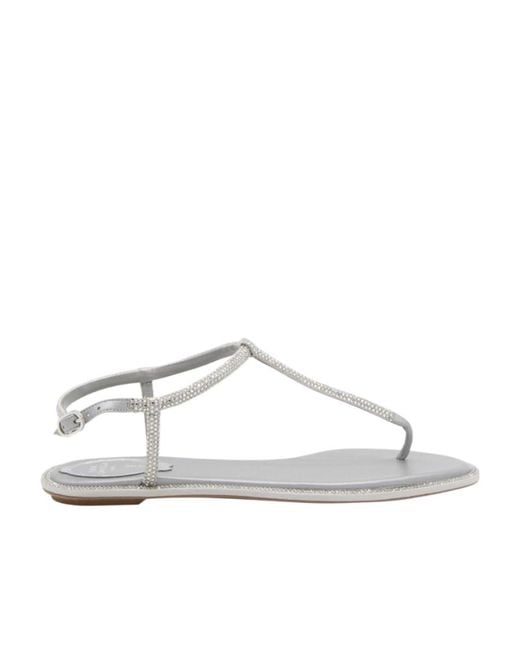 Rene Caovilla Metallic René Caovilla Diana Embellished Thong Sandals