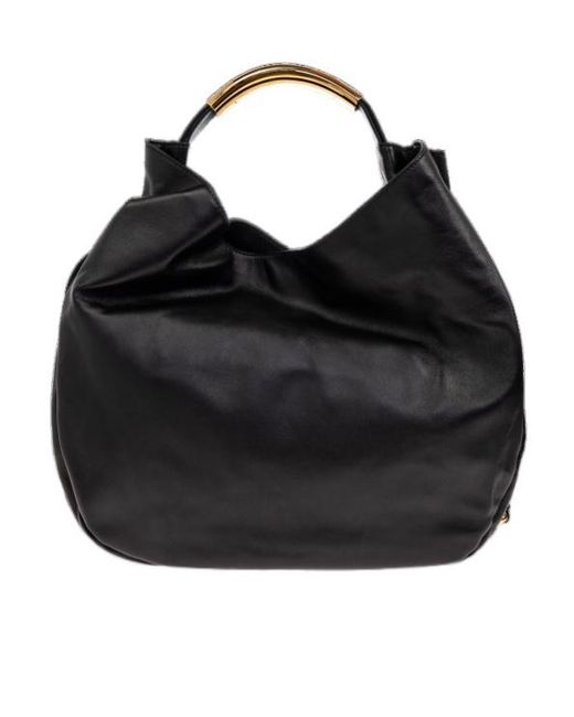 Moschino Black Logo Lettering Top Handle Bag