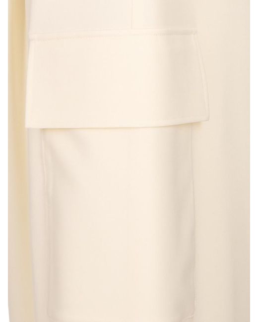 P.A.R.O.S.H. White Pleated Casual Trousers