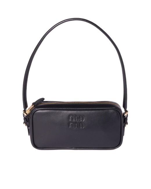 Miu Miu Blue Zipper Shoulder Bag