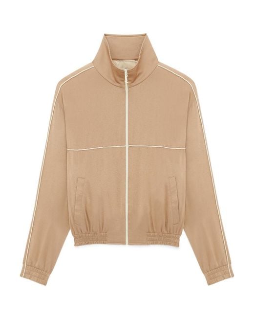Saint Laurent Natural Zip-Up Long-Sleeved Jacket for men