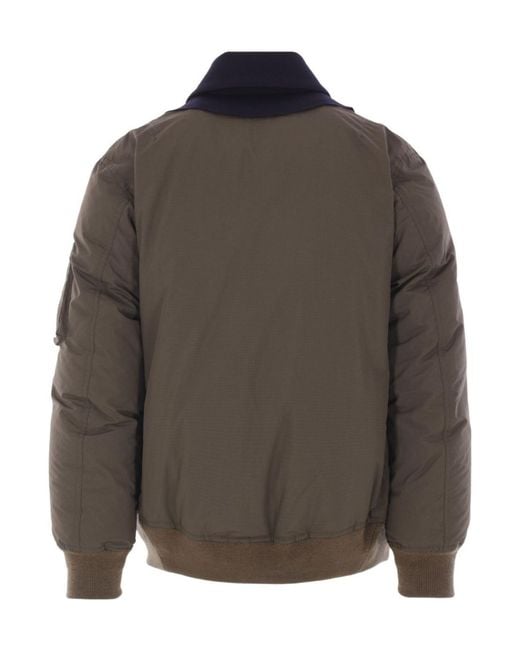 Sacai Blue Double-Breasted Anchor-Button Coat for men
