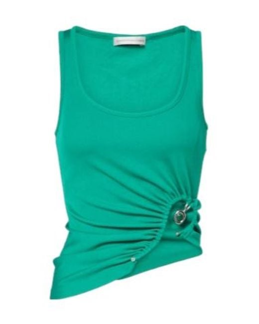 Christopher Esber Green Gathered Tank Top