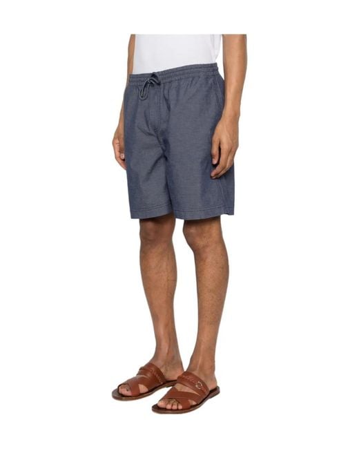 Woolrich Blue Drawstring Shorts for men