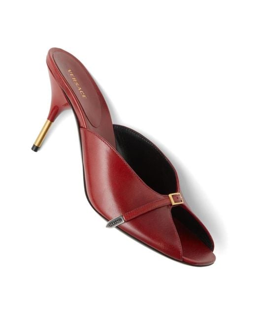 Versace Red Nyx High-Heeled Mules