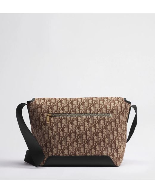 Dior Brown Medium Jett Messenger Bag With Flap for men