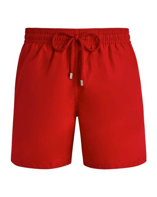 Vilebrequin Red Graphic-Print Swim Shorts for men