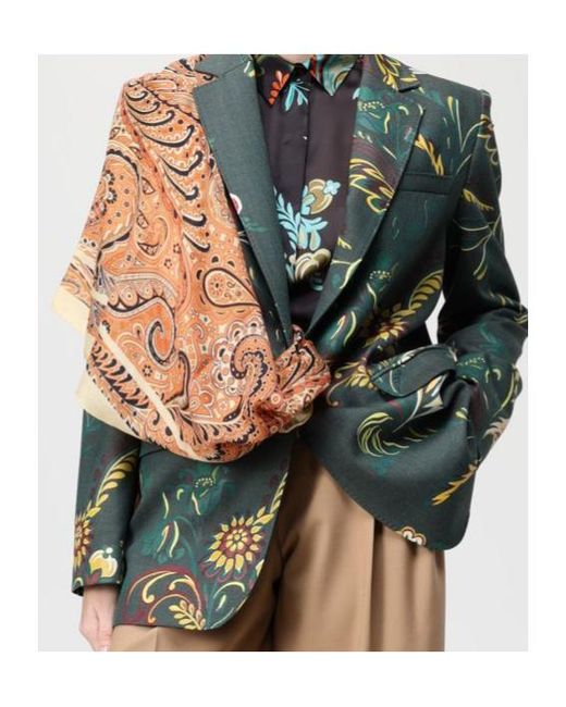 Etro Natural Paisley-Patterned Scarf