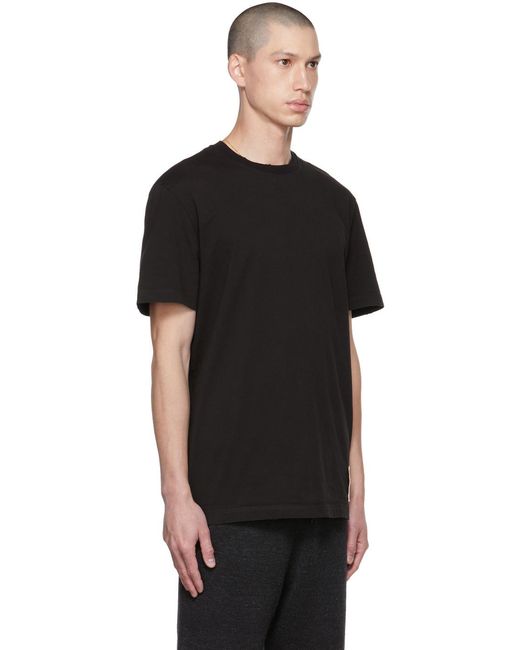 Golden Goose Deluxe Brand Black Logo Embroidered Crewneck T-Shirt for men