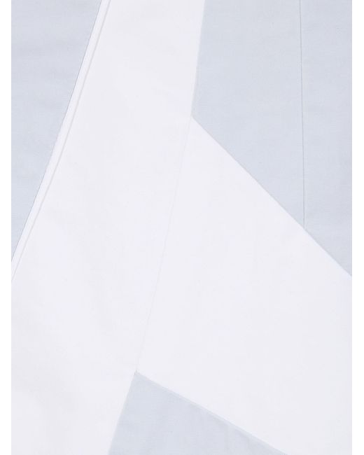 Acne White Contrast Panel Shorts for men