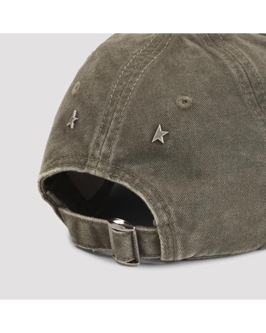 Golden Goose Deluxe Brand Gray Distressed Baseball Cap for men