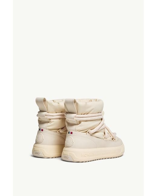 Moncler Natural Logo Patch Padded Lace-Up Boots