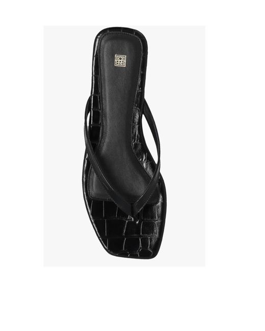 Totême White Square-Toe Flip-Flops