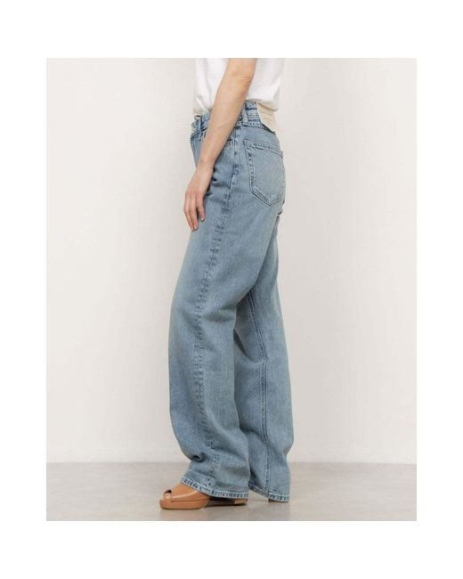 Calvin Klein Blue Waistband Denim Trousers