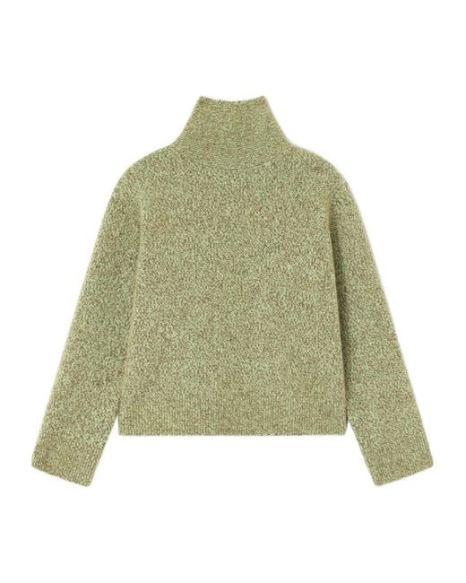 Ganni Green Open-Back Sweater