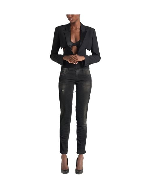 DIESEL Black Slim-Fit Jeans
