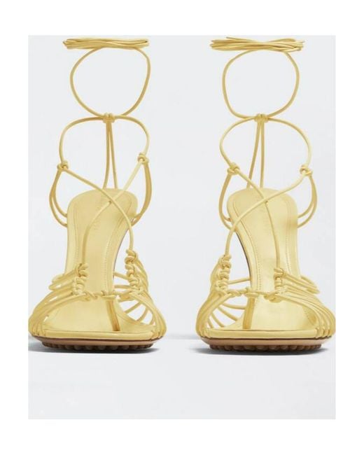 Bottega Veneta Metallic Dot Helled Sandals