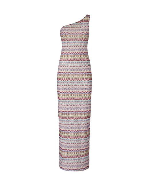 Missoni Purple One-Shoulder Cover-Up