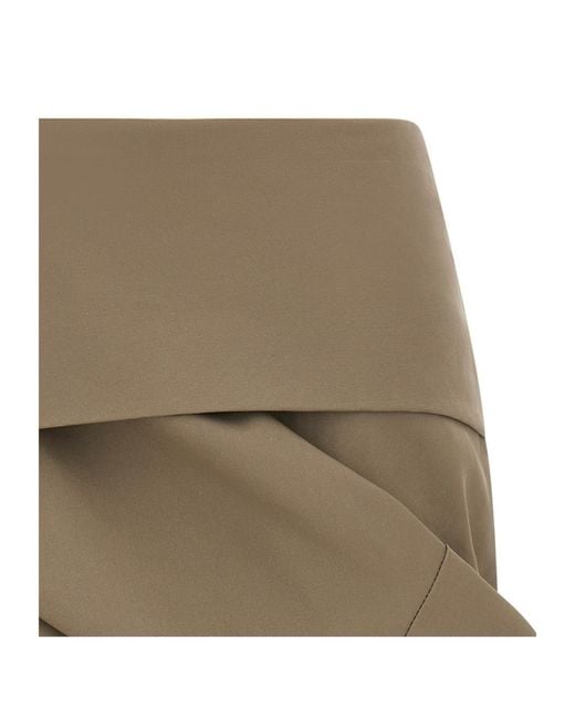 Entire studios Natural Structured Draped Mini Skirt