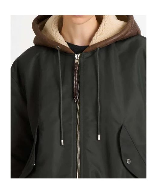 J.W. Anderson Black Hooded Bomber Jacket