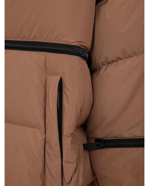 DSquared² Brown Hooded Down Coat for men