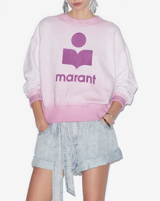 Isabel Marant Pink Isabel Marant Étoile Moby Logo-Printed Crewneck Sweatshirt