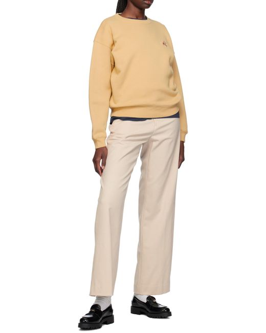 Maison Kitsuné Blue Aison Kitsuné Speedy Fox Patch Crewneck T-Shirt