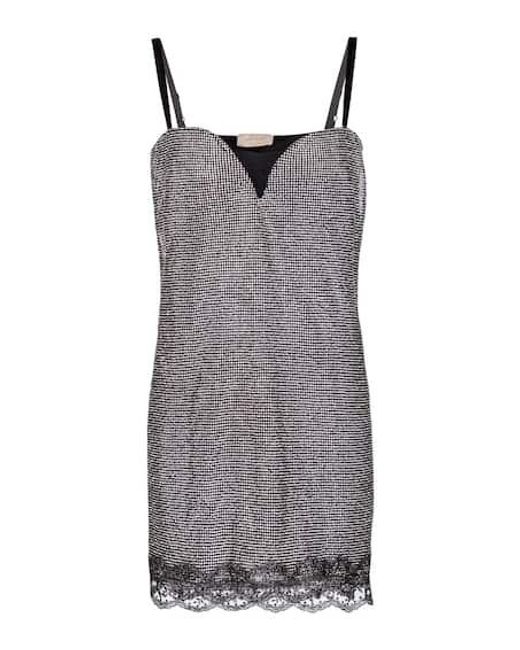 Christopher Kane Gray Embellished Minidress