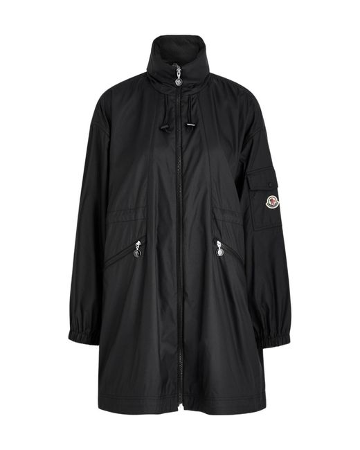 Moncler Black Logo-Print Parka