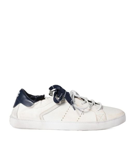 Miu Miu Blue Round-Toe Lace-Up Sneakers